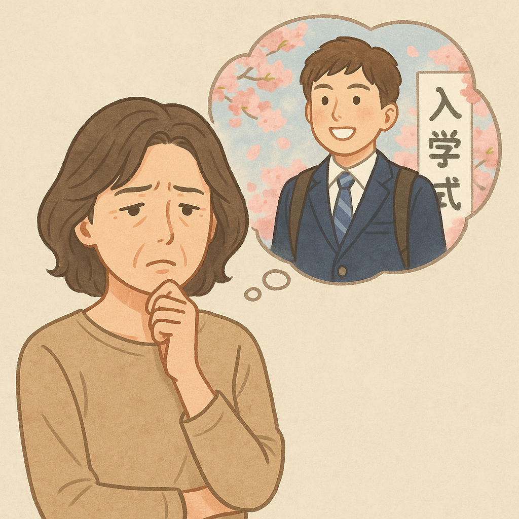 高校入学式の時の元気な子どもの姿を思い出して　悩む母親